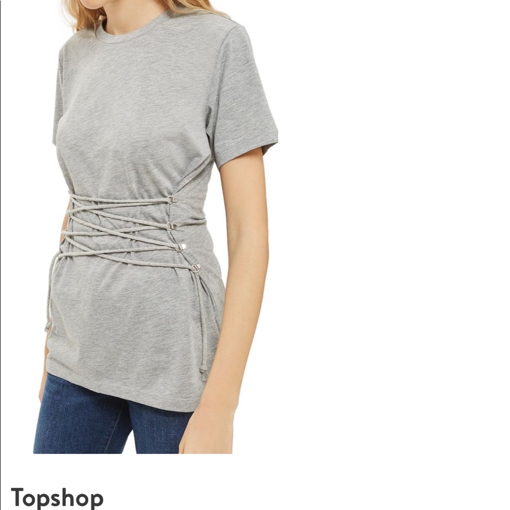 *NWT* Topshop Longline Corset Tee